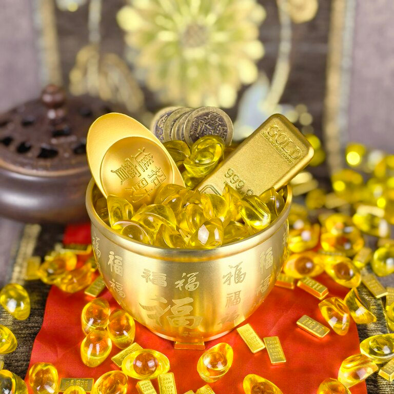 The "Hundred Blessings" Brass Wealth Bowl