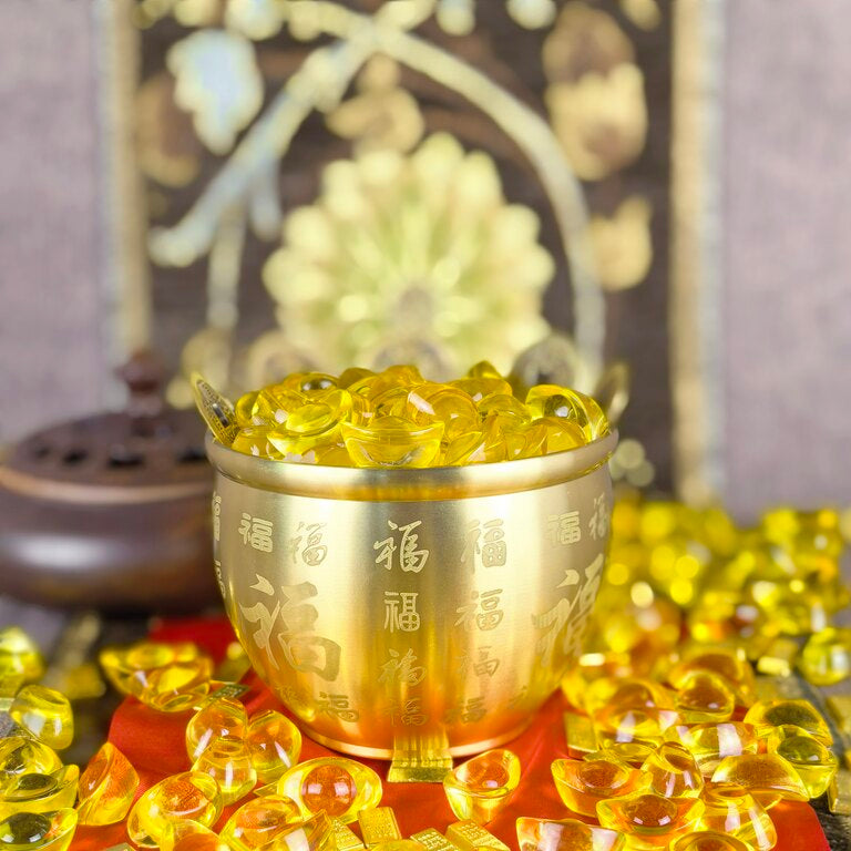 The "Hundred Blessings" Brass Wealth Bowl