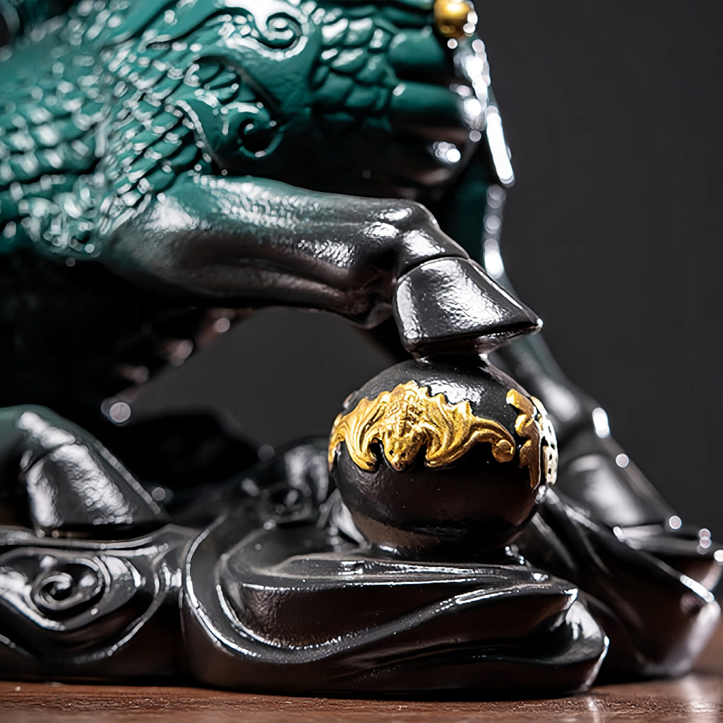 Large Ceramic Qilin Pair Statues for Feng Shui Home Decor