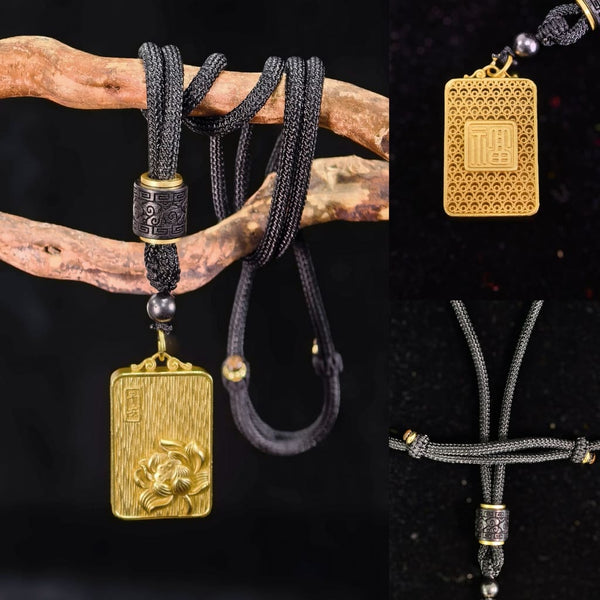 Adjustable Feng Shui Pendant Necklace with Lucky Charm