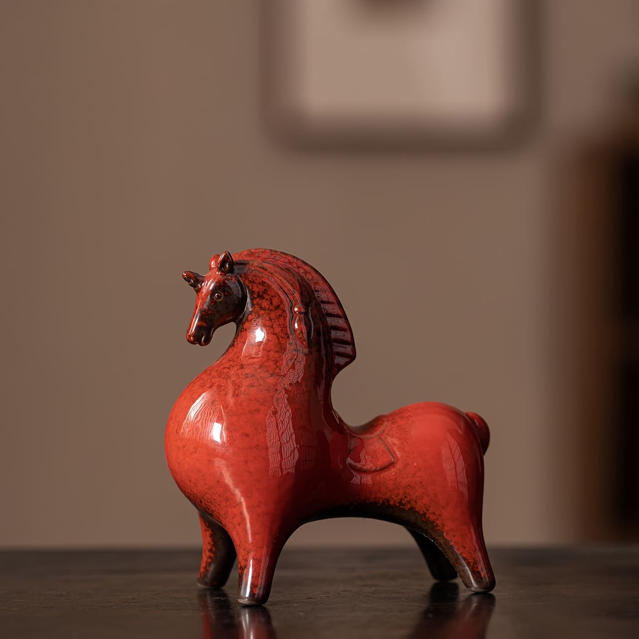 Tang Dynasty Style Ceramic Horse Statue