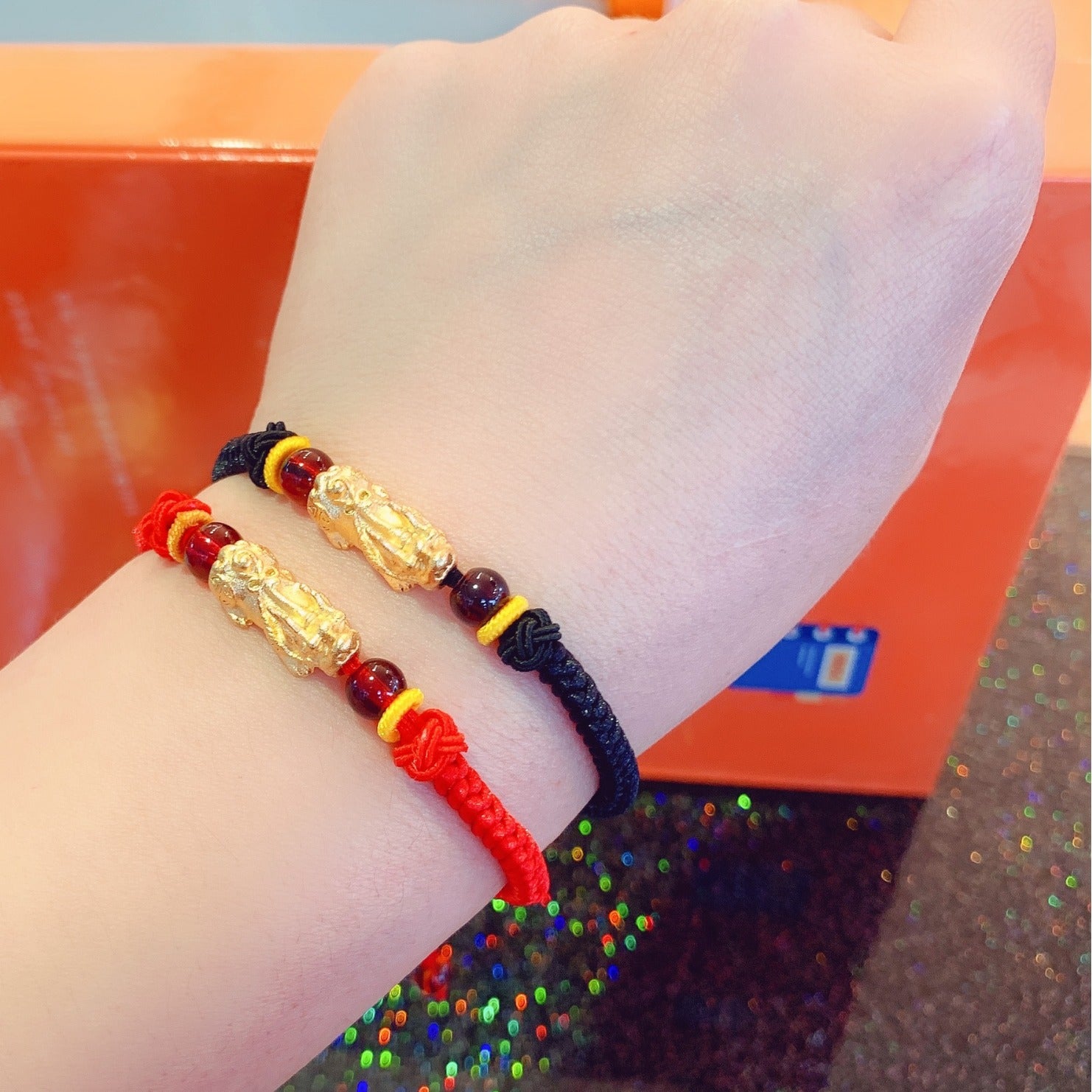 Fortune Bead Feng Shui Pixiu Red String Bracelet