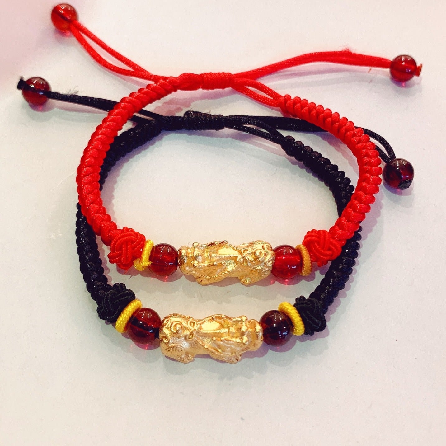 Fortune Bead Feng Shui Pixiu Red String Bracelet