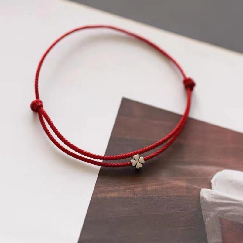 Clover Luck Amplifier Red String Bracelet