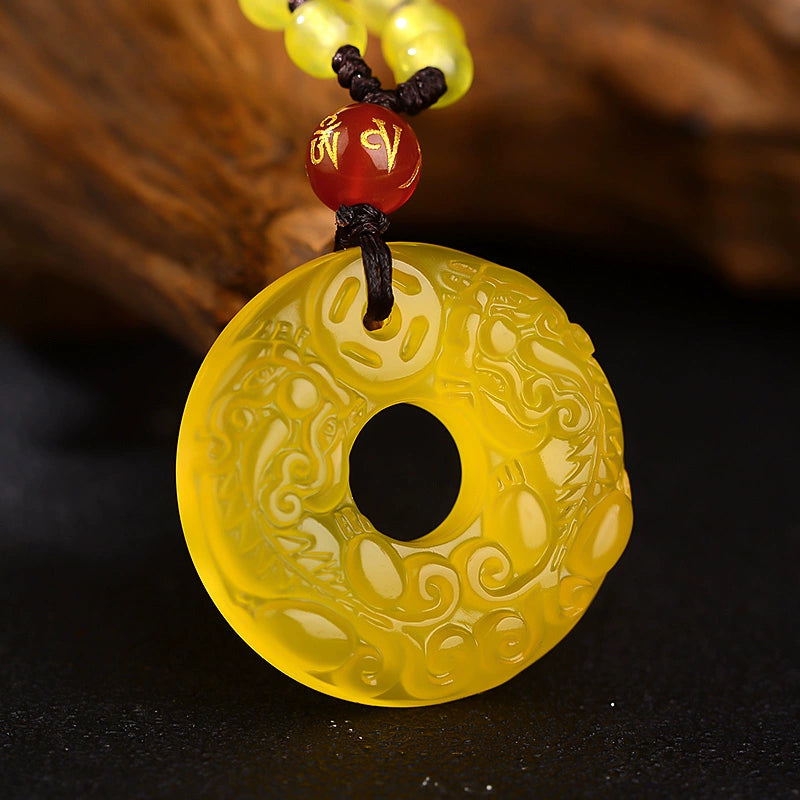 Sacred Mount Jiuhua Double Pixiu Wealth Amulet