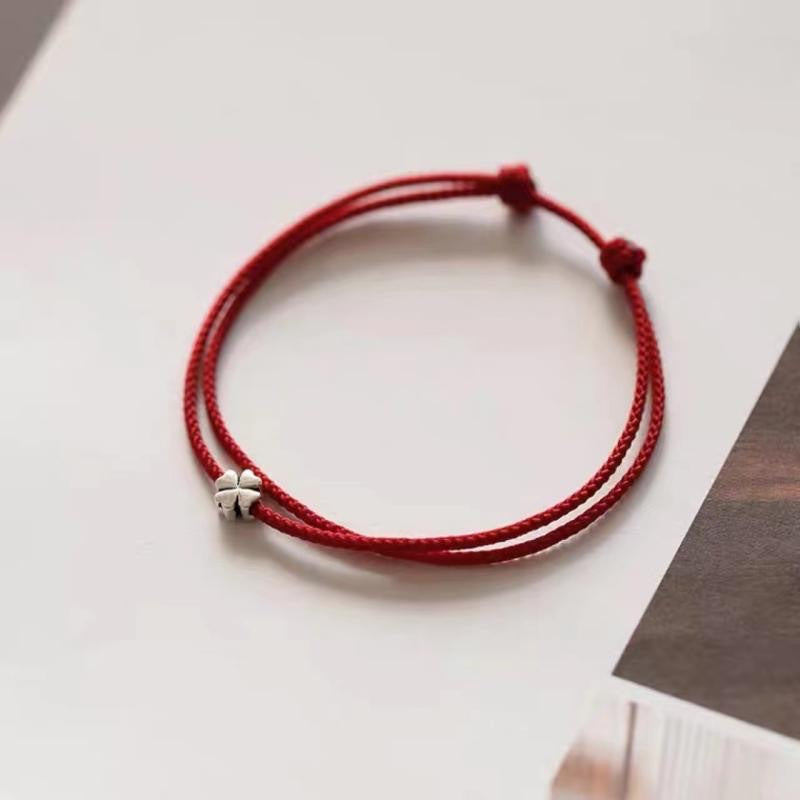 Clover Luck Amplifier Red String Bracelet