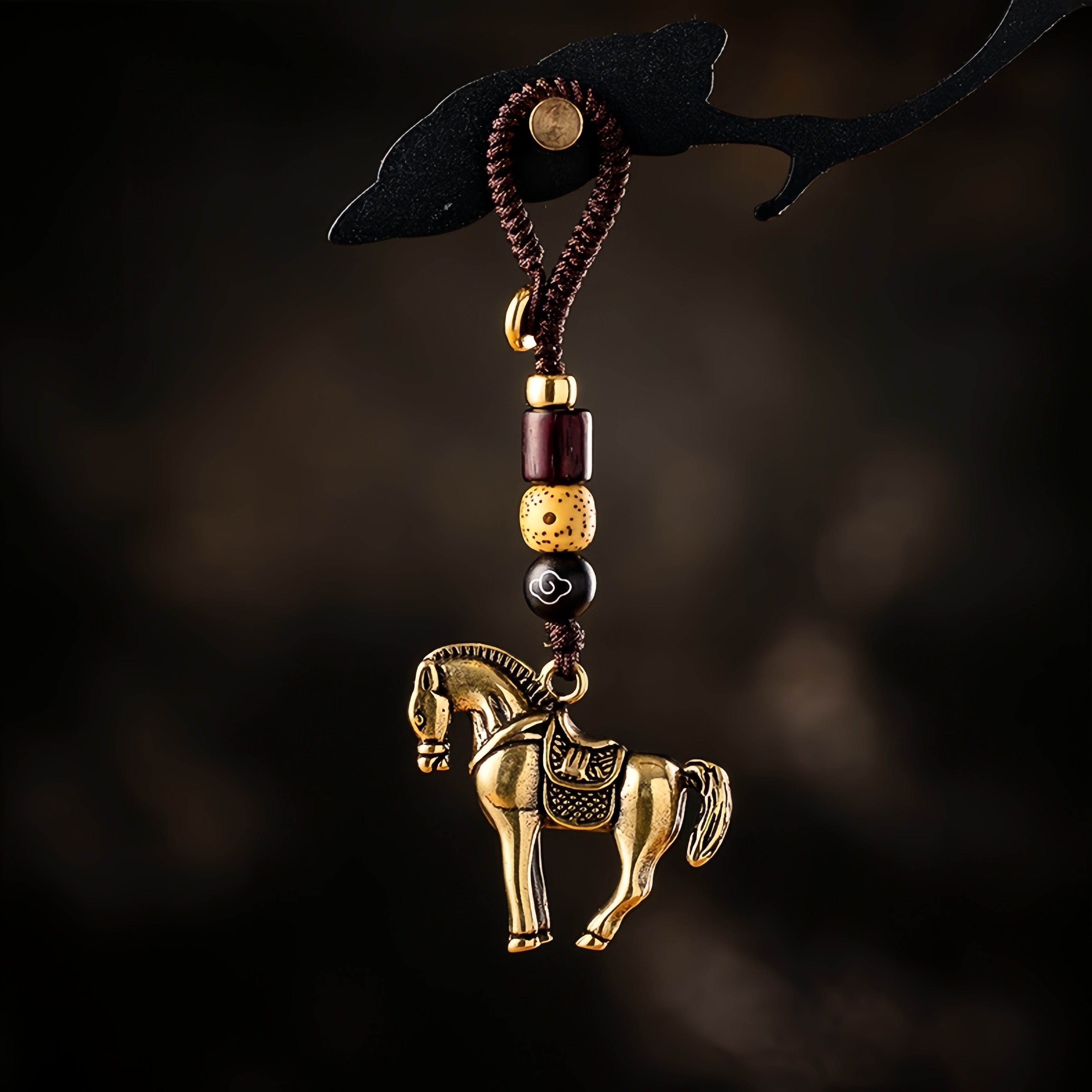 "Swift Success" Solid Brass Horse Keychain