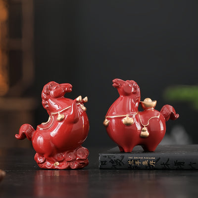 "Ascending Success" Ceramic Horse Statue
