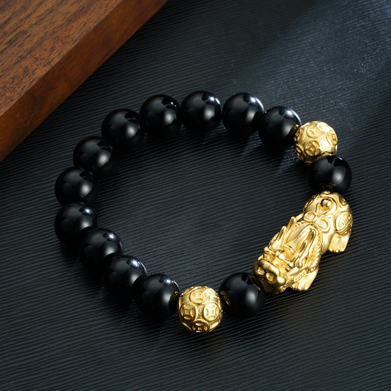 Sand Gold Prosperity Pixiu Feng Shui Bracelet