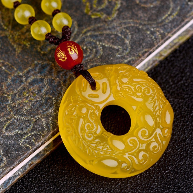 Sacred Mount Jiuhua Double Pixiu Wealth Amulet