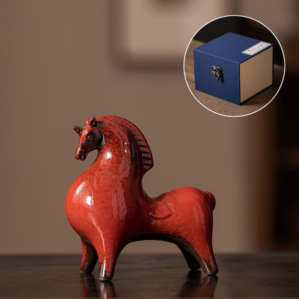 Tang Dynasty Style Ceramic Horse Statue