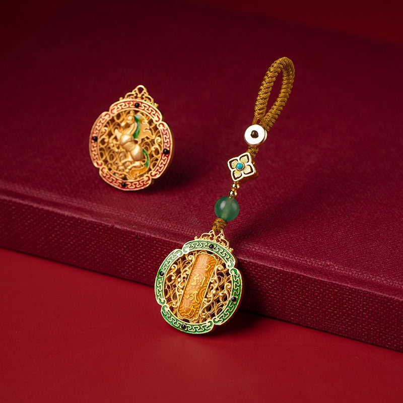 Rapid Success Solid Brass Round Keychain