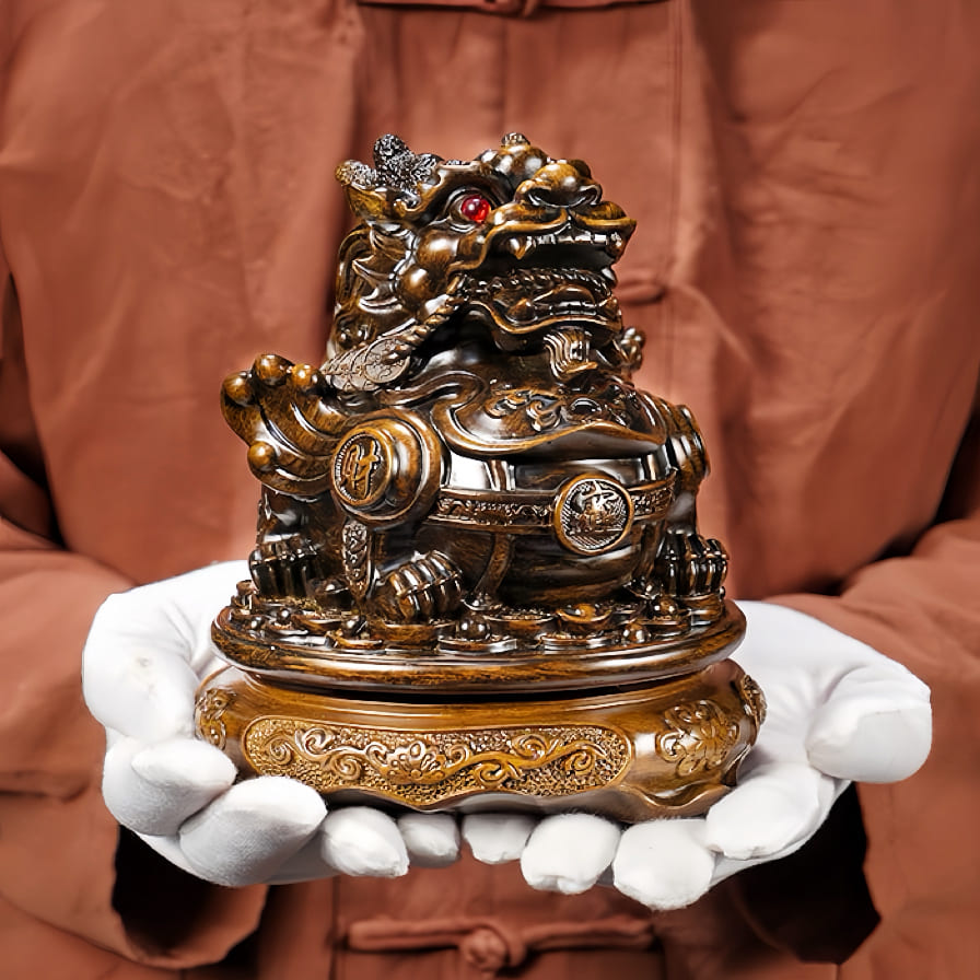 Rotating Pixiu Feng Shui Statue for Wealth & Prosperity Decor