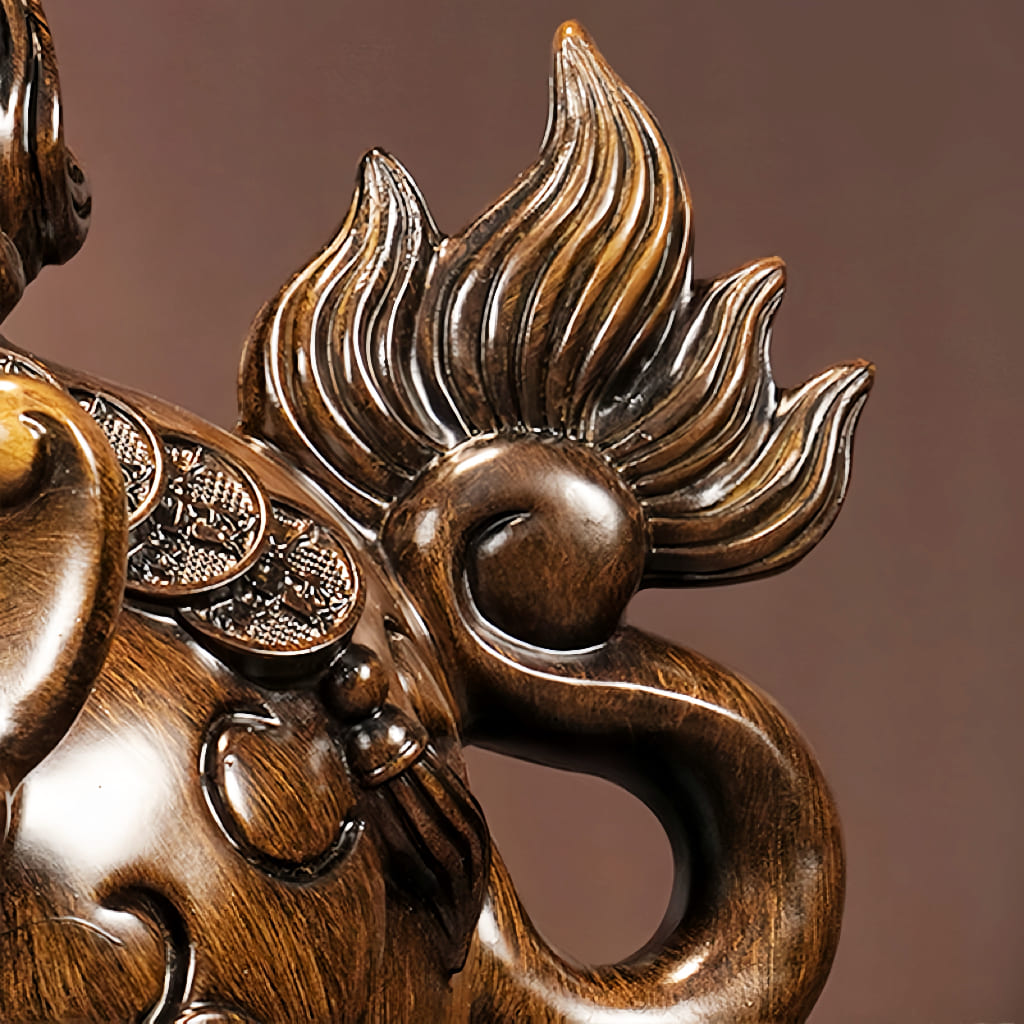 Rotating Pixiu Feng Shui Statue for Wealth & Prosperity Decor