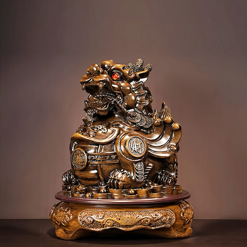 Rotating Pixiu Feng Shui Statue for Wealth & Prosperity Decor