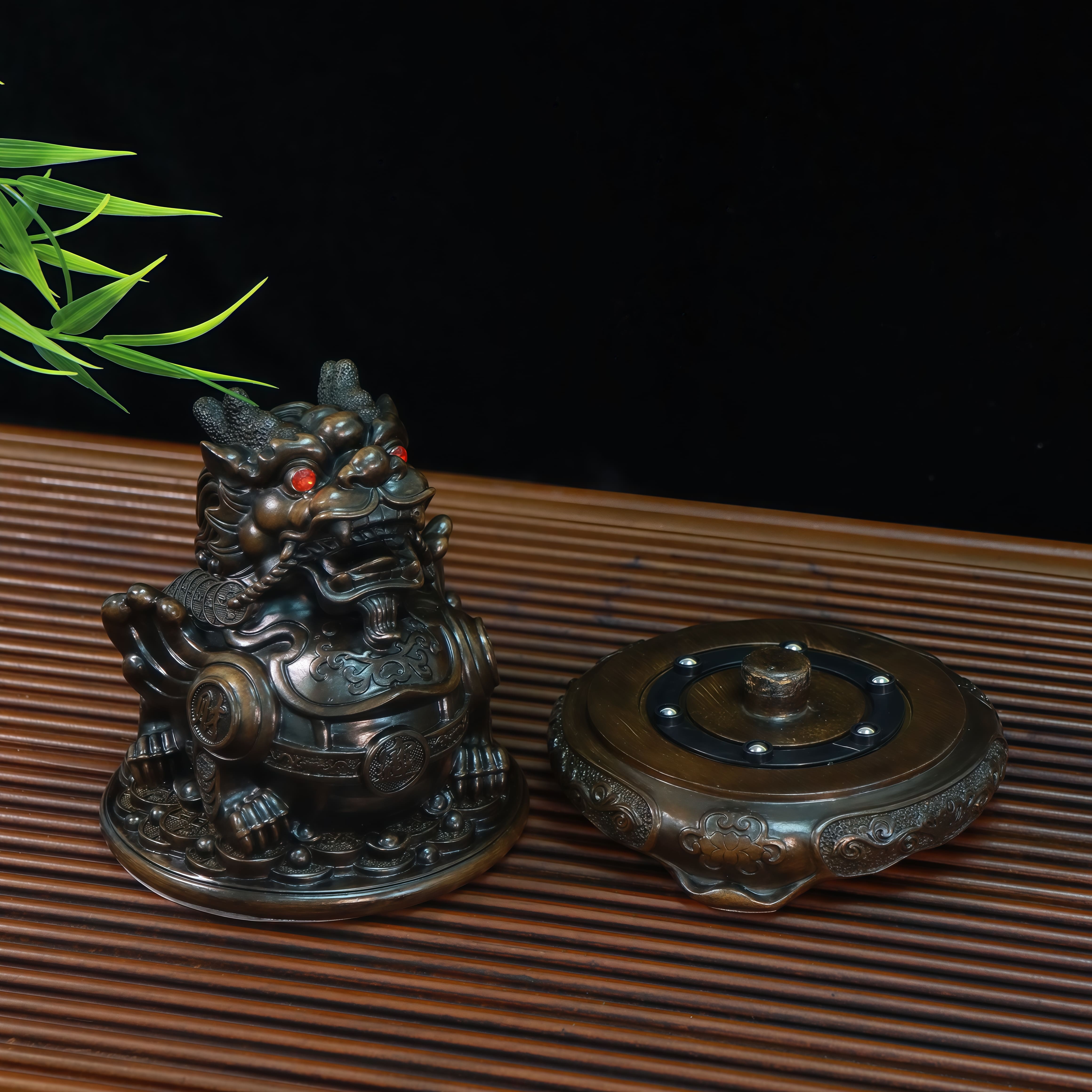 Rotating Pixiu Feng Shui Statue for Wealth & Prosperity Decor