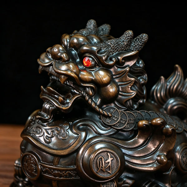 Rotating Pixiu Feng Shui Statue for Wealth & Prosperity Decor