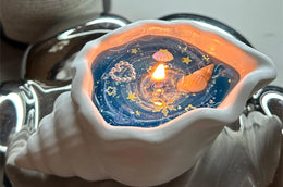 Starlit Ocean Seashell Aromatherapy Scented Candle Blue 2