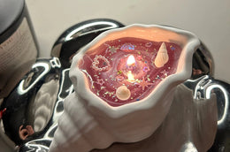 Starlit Ocean Seashell Aromatherapy Scented Candle Purple 2