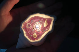 Starlit Ocean Seashell Aromatherapy Scented Candle Purple 4