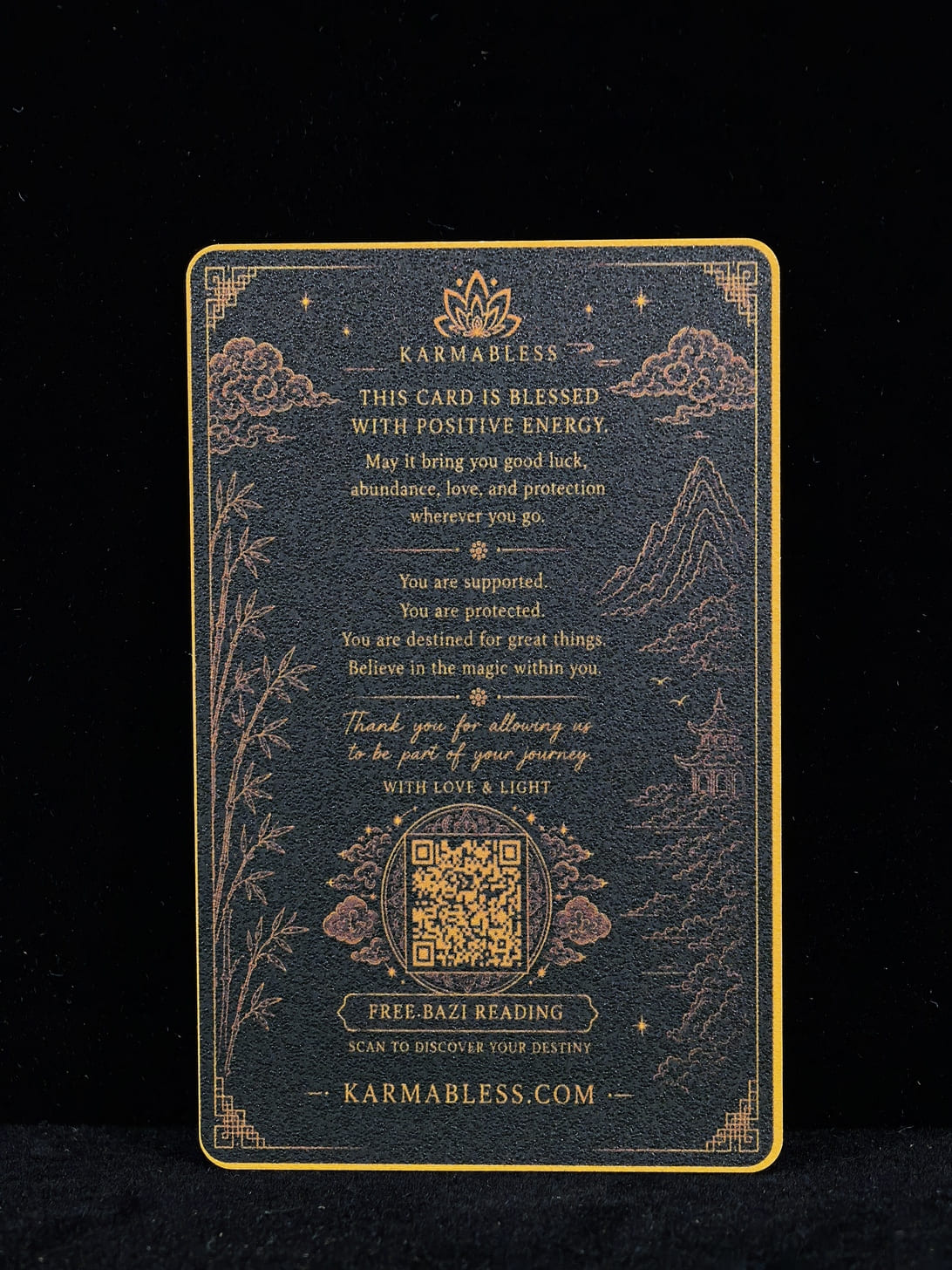 Temple-Blessed Prayer Card Complimentary Gift