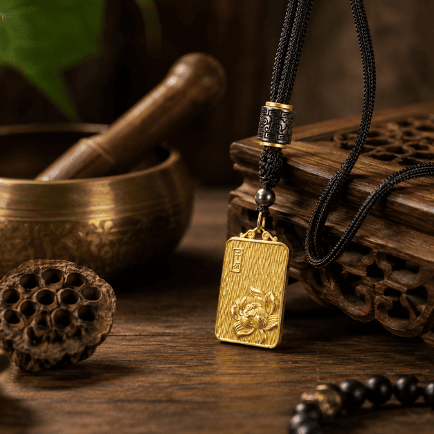 Adjustable Feng Shui Pendant Necklace with Lucky Charm
