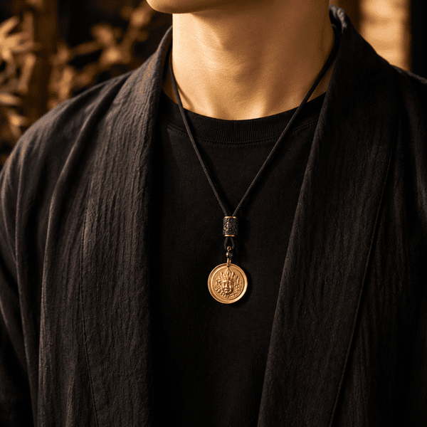 Adjustable Feng Shui Pendant Necklace with Lucky Charm