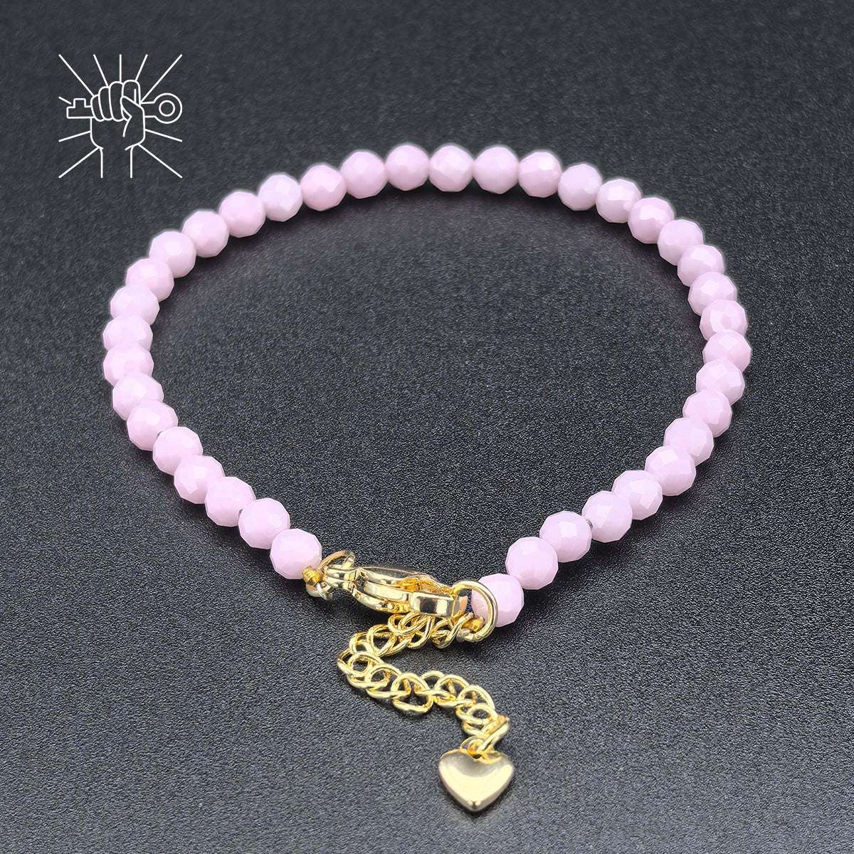 Pink Opaque Zircon Bracelet - Wisdom