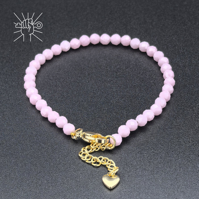 Pink Opaque Zircon Bracelet - Wisdom — material detail