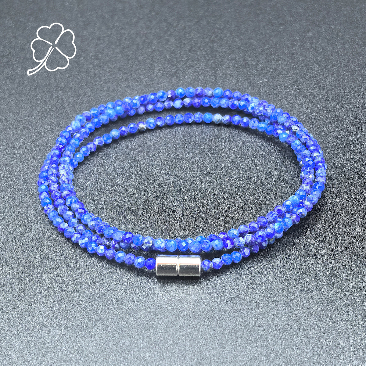 Lapis Lazuli Micro-Faceted Rondelles Bracelet - Supreme Luck