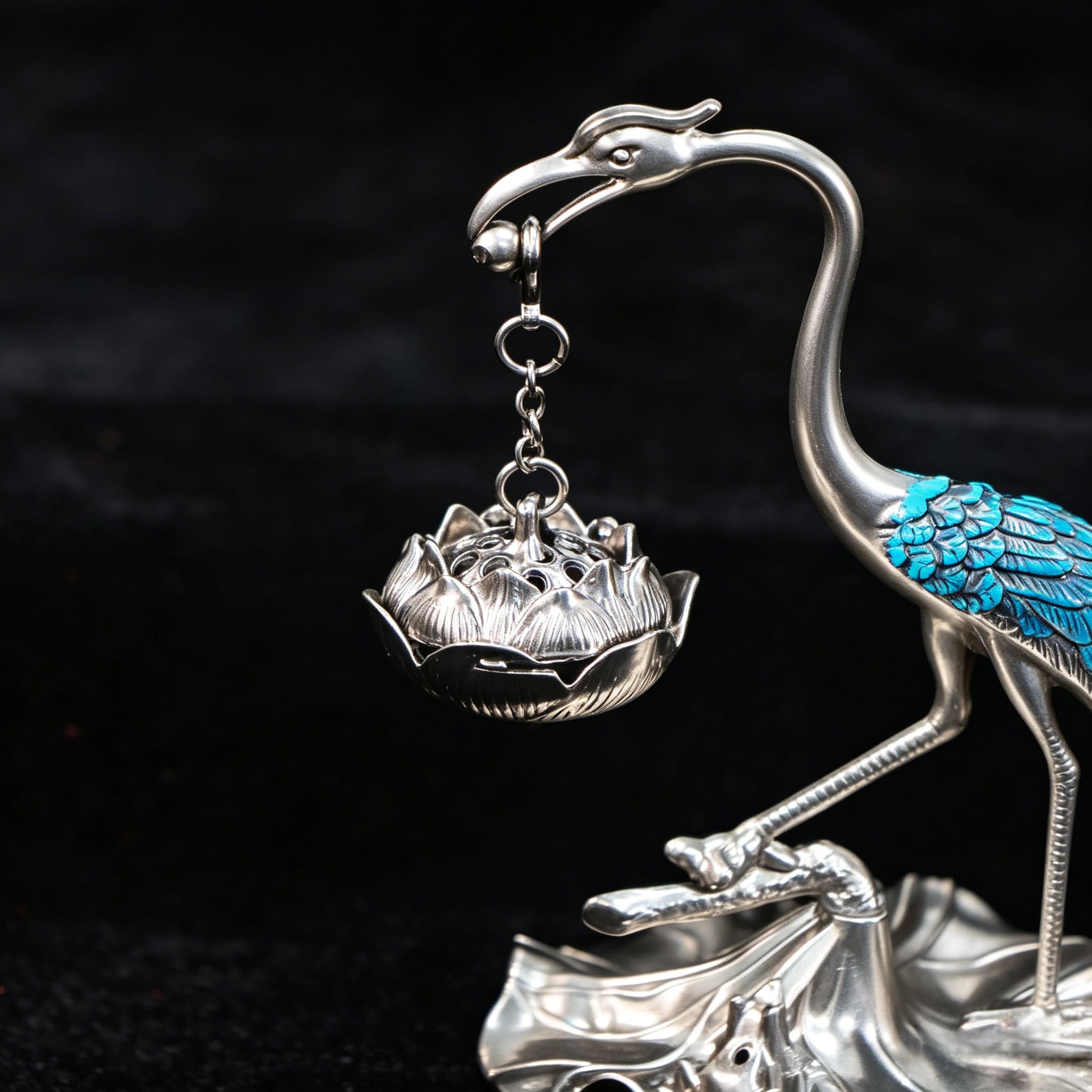Crane Hanging Incense Burner for Zen Tea Room Decor