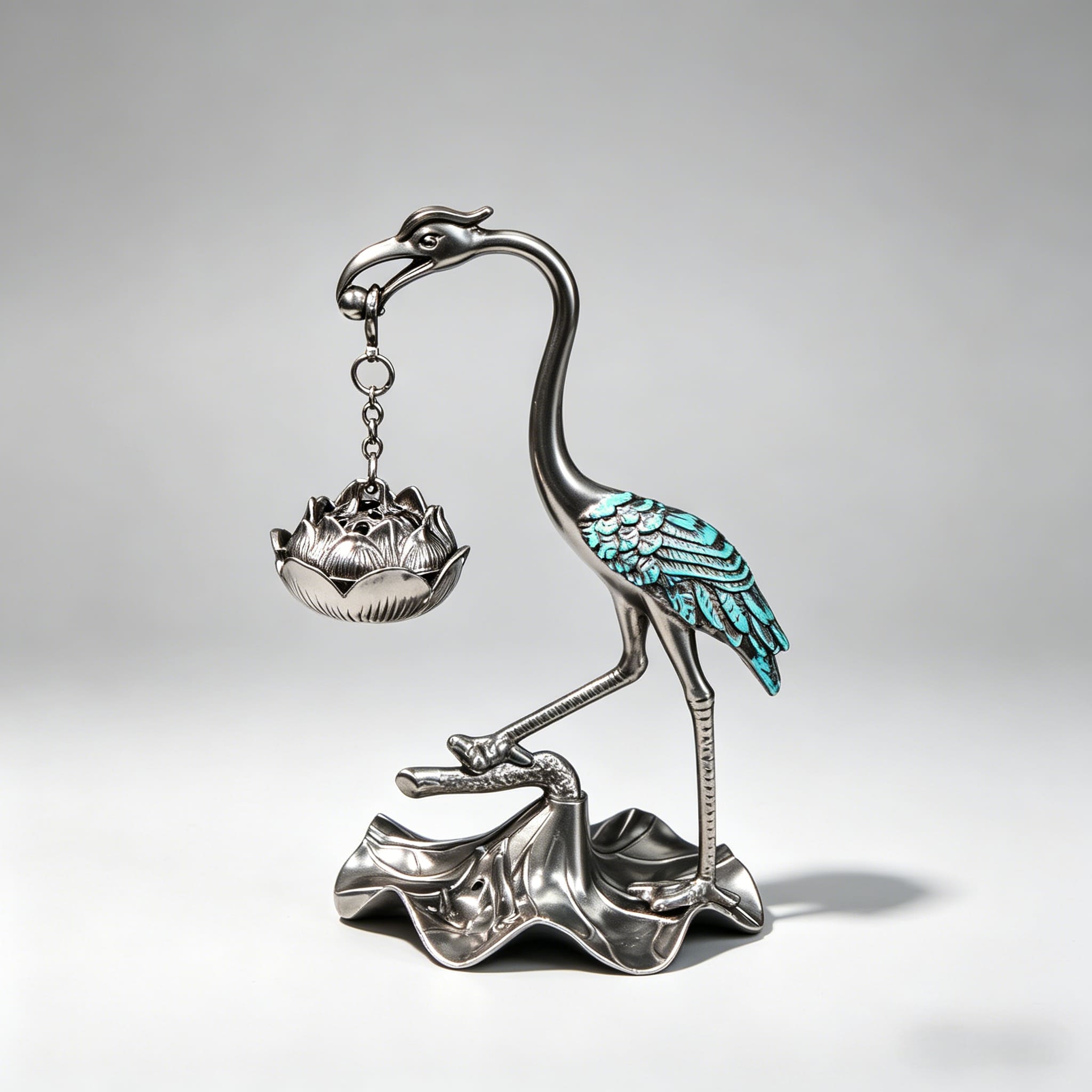 Crane Hanging Incense Burner for Zen Tea Room Decor