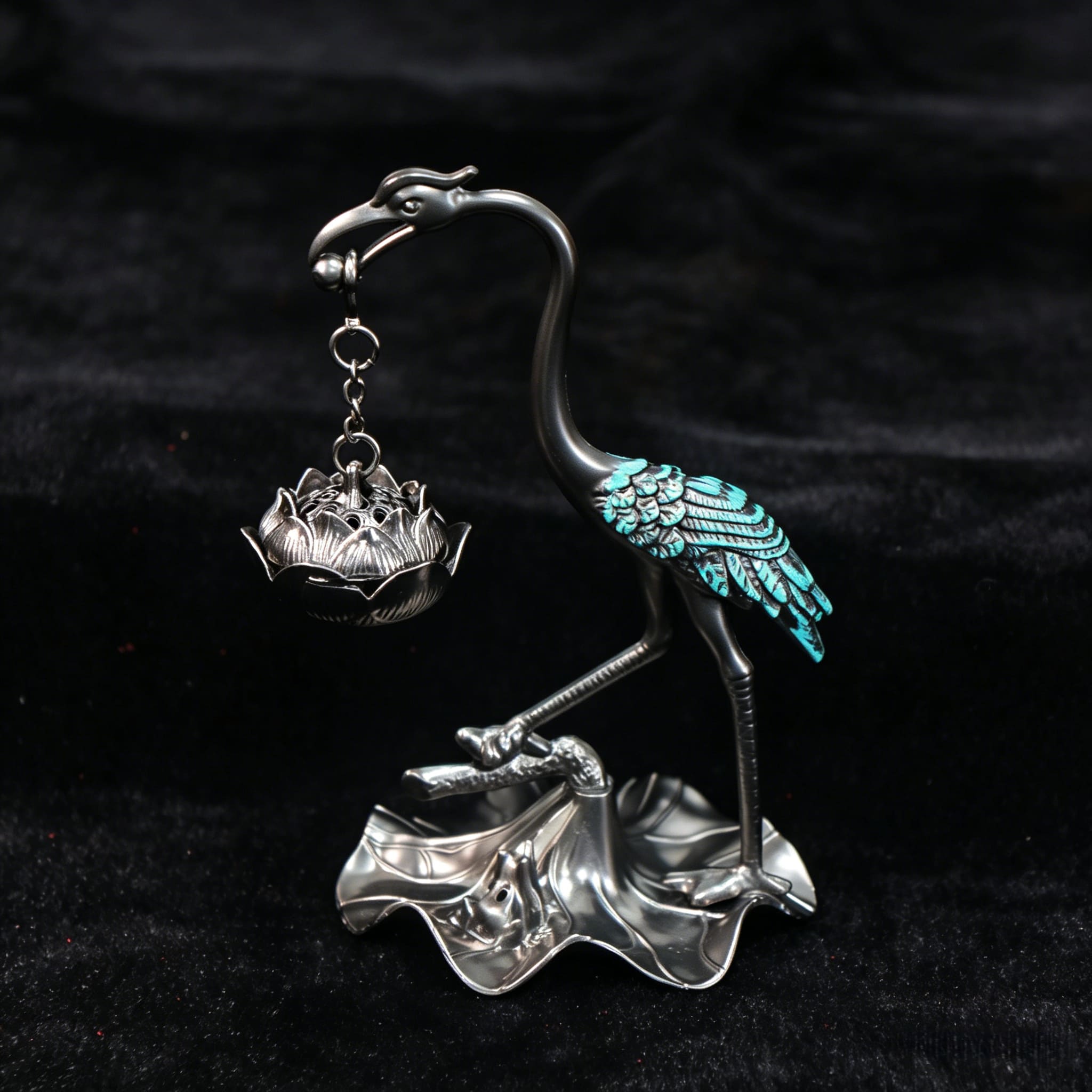 Crane Hanging Incense Burner for Zen Tea Room Decor