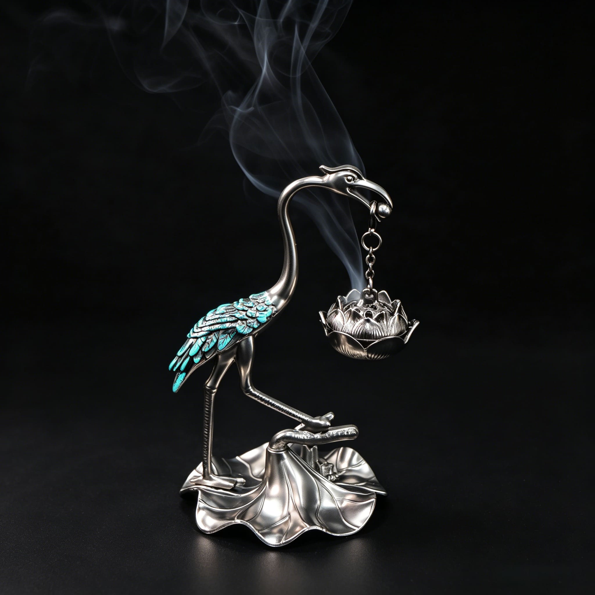 Crane Hanging Incense Burner for Zen Tea Room Decor