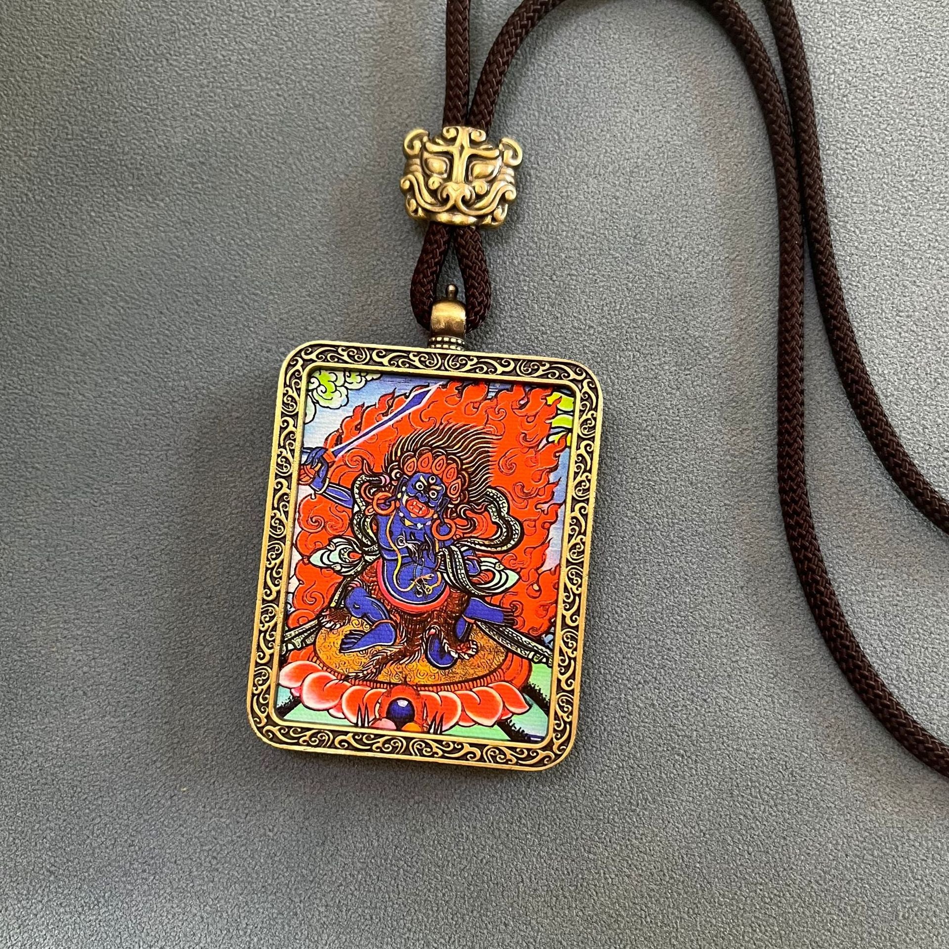 Zodiac Guardian Bodhisattva Thangka Pendant