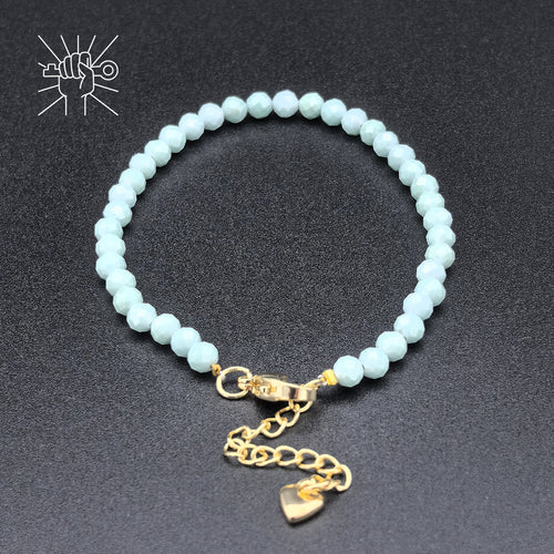 Pulsera de circón opaco de Aquamarine - Mejorar la visión — view 1