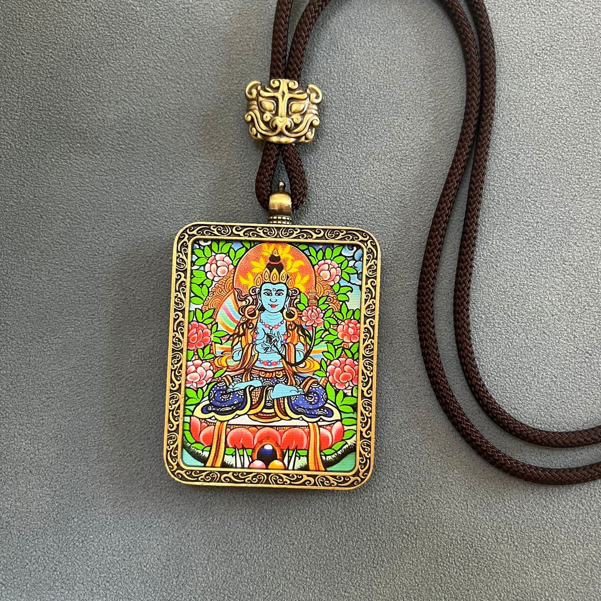 Zodiac Guardian Bodhisattva Thangka Pendant