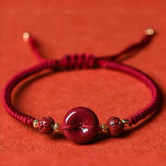 Lucky Scarlet Peace Knot Red String Bracelet