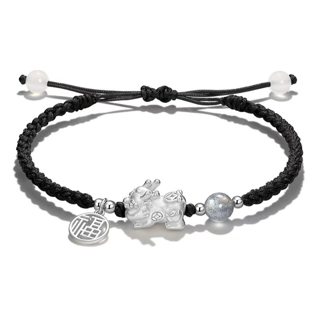 Fu Brand Feng Shui Pixiu Black String Bracelet