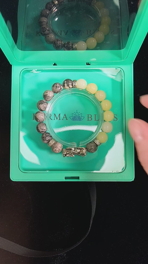 Yin-yang taiji ocho trigramas símbolo feng shui pixiu pulsera