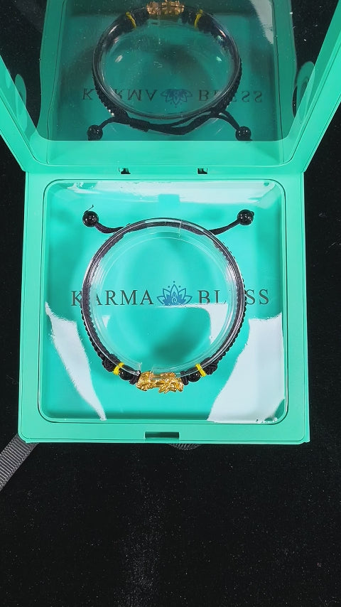 Pulsera de cuerda roja de feng feng shui pixiu
