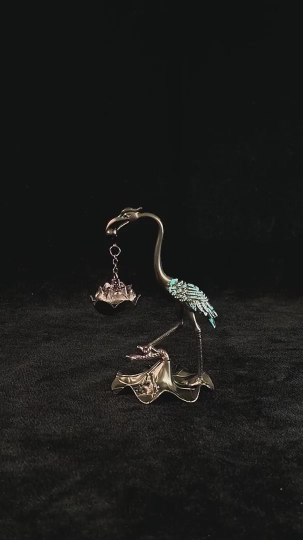 Crane Hanging Incense Burner for Zen Tea Room Decor