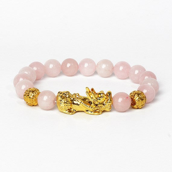 Feng Shui Pixiu Pink Crystal Bracelet