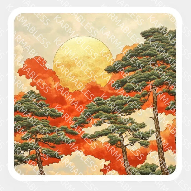 Pine Trees in Dawn's Glow [Wood & Fire Elements] HD Profile Picture