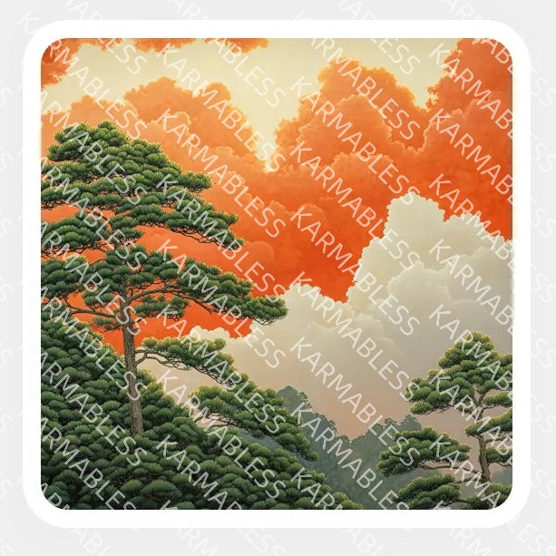 Pine Trees in Dawn's Glow [Wood & Fire Elements] HD Profile Picture