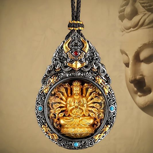 Tibetan Style Zodiac Guardian Buddha Necklace